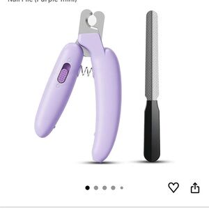 Amazon QDCYP Purple Handle Dog and Cat Nail Trimmer Grooming Tool